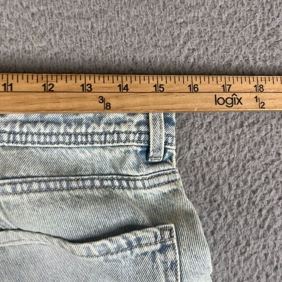 Wide Leg Jeans Women 6 Blue Mid Rise Light Wash H&M Divided Y2K Style 31 x 30 - Picture 11 of 14